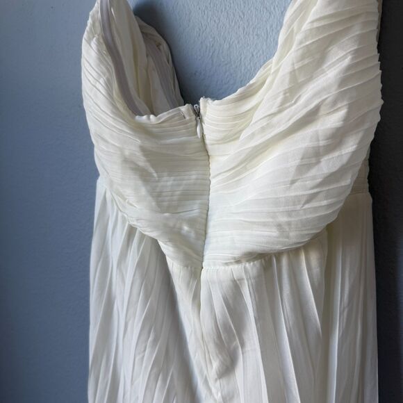 Lulus Certainly Charming White Pleated Strapless Wide-Leg Jumpsuit - Picture 7 of 11